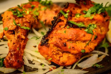 Hint tandoori bacak Bagetle taze kesilmiş limon