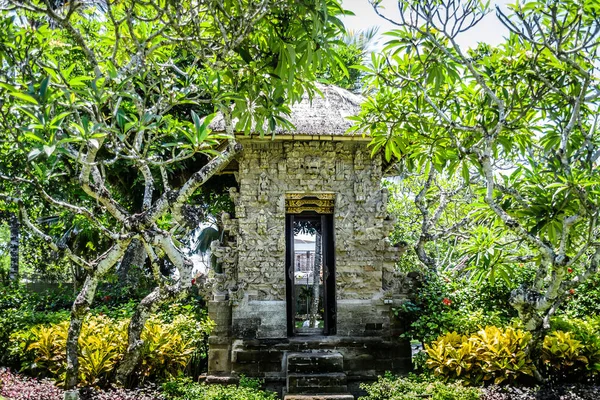 Birçok ağaç ve bitki ile çevrili bali kapı ve mimari — Stok fotoğraf