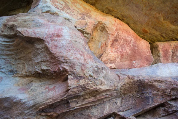 San rock art in Cederberg Mountains Afrique du Sud Photo De Stock