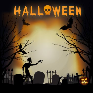 Korkunç mezarlık - Cadılar Bayramı arka plan