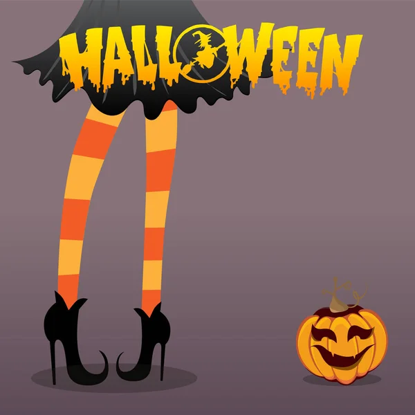 Heks meisje - Halloween achtergrond Rechtenvrije Stockafbeeldingen