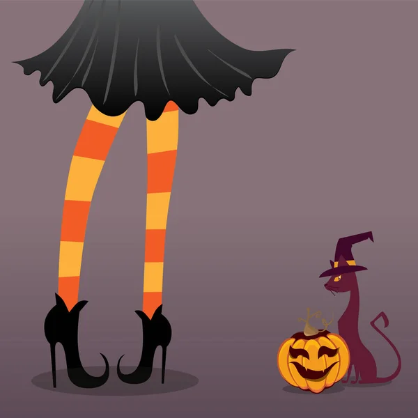 Strega ragazza - Halloween sfondo Immagini Stock Royalty Free