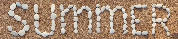 Summer Text on the sand — Stock Photo, Image