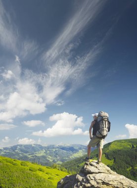 kayanın üzerinde aktif turizm.