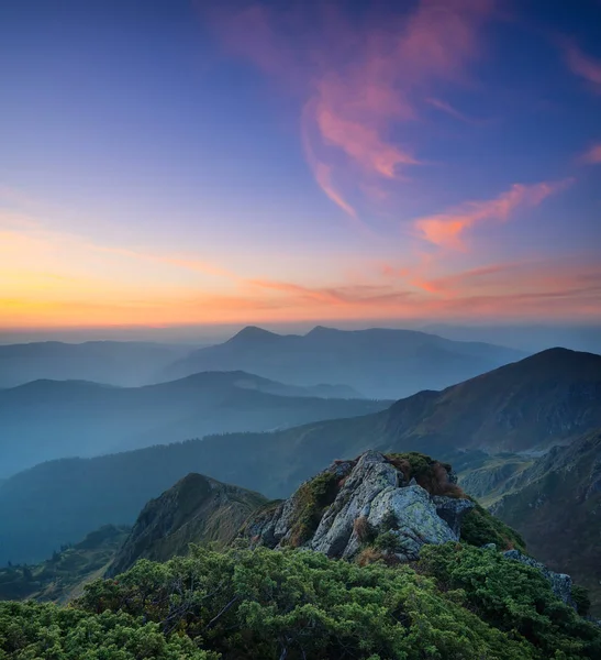 Mountains during sunset — Stock Photo, Image