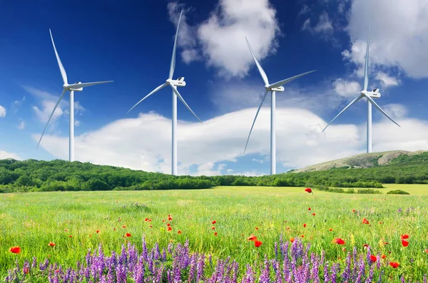 Pembangkit listrik tenaga angin — Stok Foto