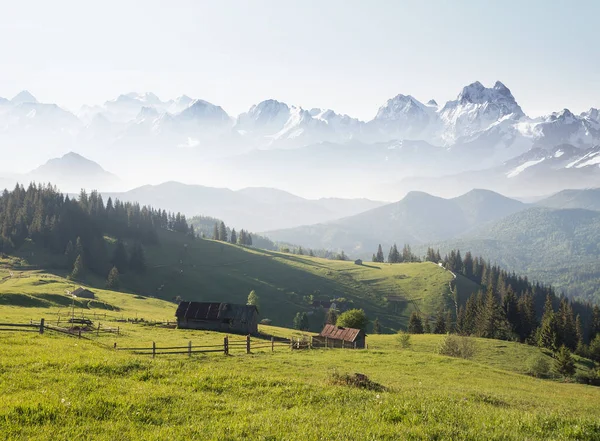 Horská krajina ve dne — Stock fotografie