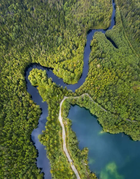 Karelia krajobraz z powietrza — Zdjęcie stockowe