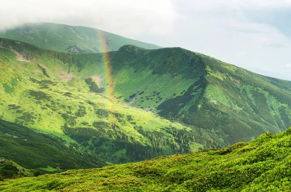 Rainbow Mountain Ridge Panoramic Landscape Summer Time — Stock Photo, Image