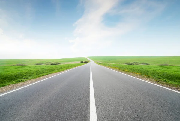 Carretera Cielo Nublado Hermoso Concepto Natural Idea Viajar — Foto de Stock