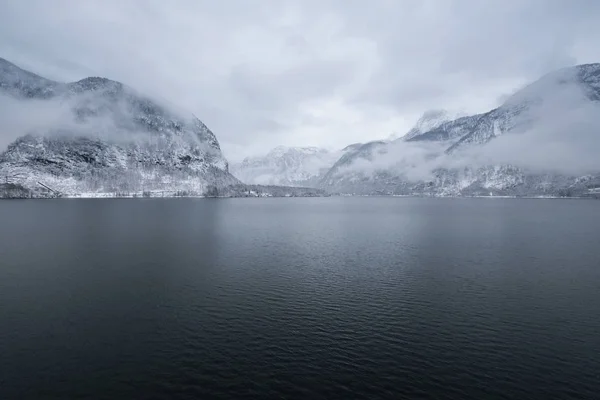 Panorama Jezera Horském Údolí Krásné Přírody Rakousku — Stock fotografie