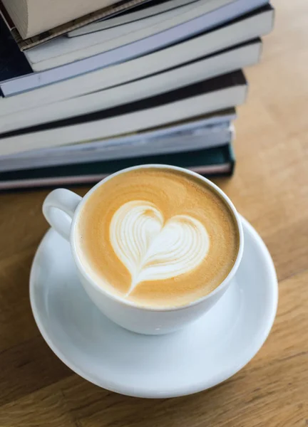 Cappuchino Och Bok Koncept Och Idé Studera Och Koppla — Stockfoto