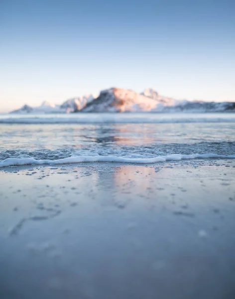 Paisaje Marino Durante Amanecer Hermoso Paisaje Natural Orilla Del Mar — Foto de Stock