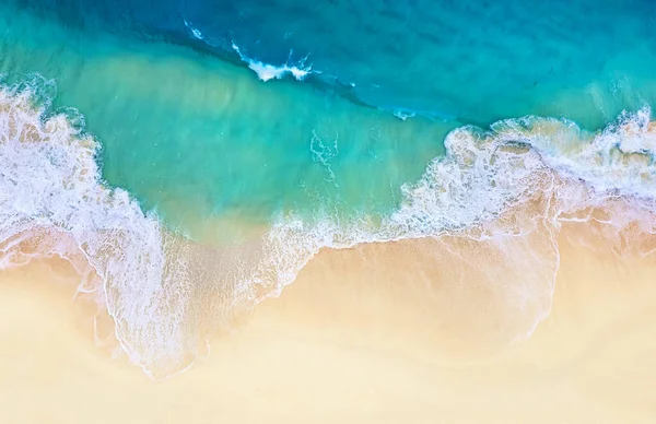 Coast Background Air Turquoise Water Background Beach Summer Seascape Drone — Stock Photo, Image