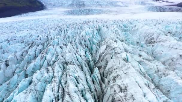 Islanda Vista Aerea Sul Ghiacciaio Paesaggio Islanda Durante Giorno Luogo — Video Stock