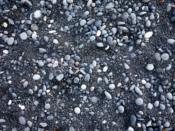 Gris Guijarros Como Fondo Orilla Del Mar Islandia Composición Abstracta — Foto de Stock