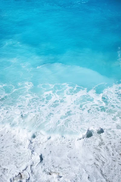 Seascape Bei Tag Wasserhintergrund Türkisfarbener Wasserhintergrund Von Oben Meer Und — Stockfoto