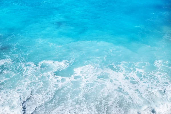 Seascape Bei Tag Wasserhintergrund Türkisfarbener Wasserhintergrund Von Oben Meer Und — Stockfoto