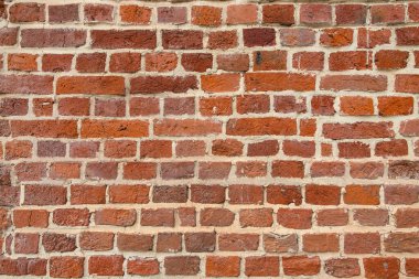 Parlak desenli kırmızı tuğla duvar