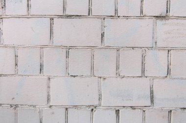 Parlak desenli beyaz tuğla duvar