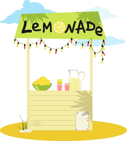 Cartoon lemonade stand — Stock Vector