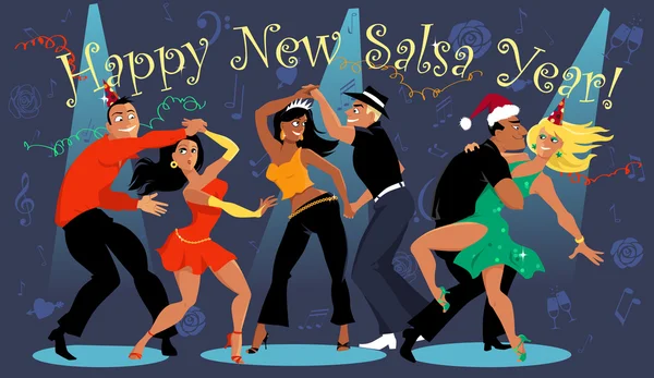 Bonne salsa nouvelle année — Image vectorielle