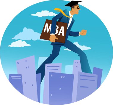 MBA yüksek lisans illüstrasyon