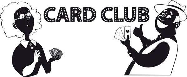 Card Club ClipArt — Stock vektor