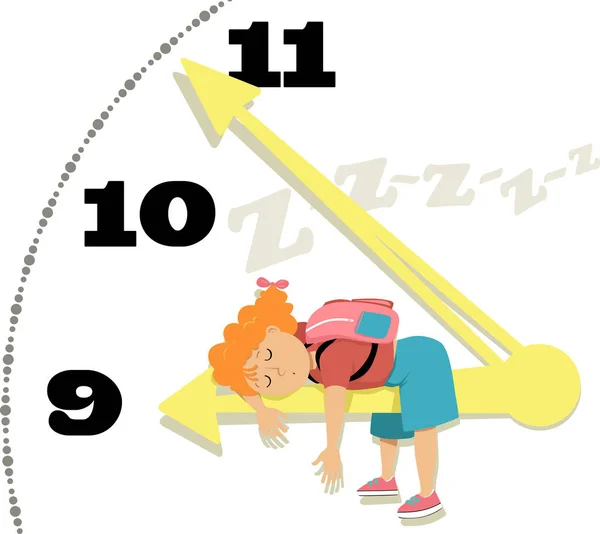 Enfants et sommeil — Image vectorielle