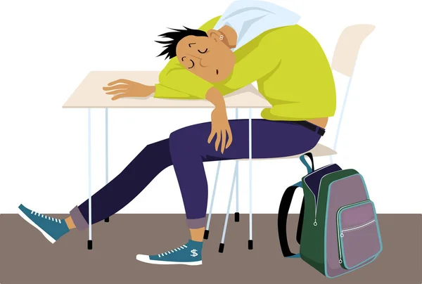 十代の若者たちおよび睡眠の問題 — ストックベクタ