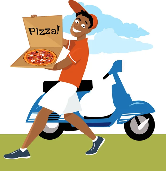 Repartidor de pizza — Vector de stock