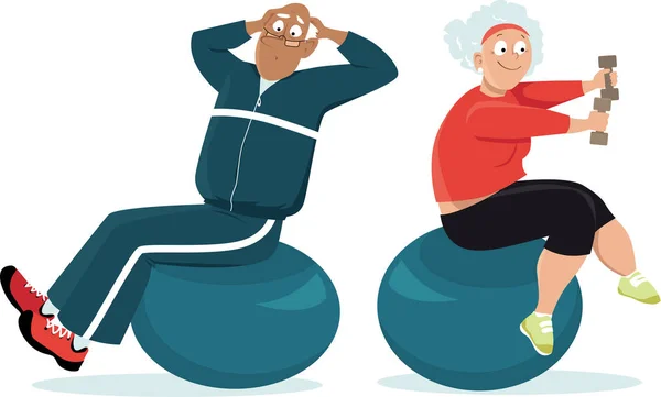 Fitness dla seniorów — Wektor stockowy