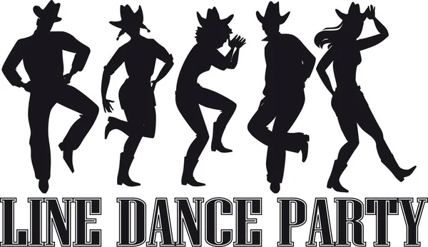 Line Dance Clip-Art — Stockvektor