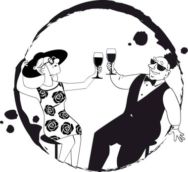 Wine tasting clip-art vector Wine tasting clip-art vector