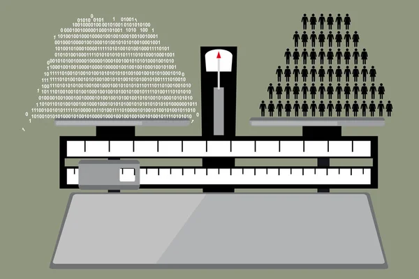 Mensen vs informatie — Stockvector