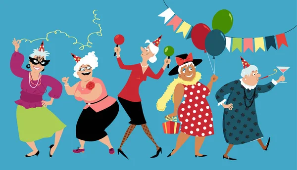 Fiesta de cumpleaños de la abuela — Archivo Imágenes Vectoriales