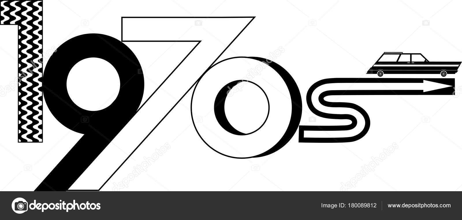 Images 1970s Station Wagon Black Vector Silhouette Number 1970