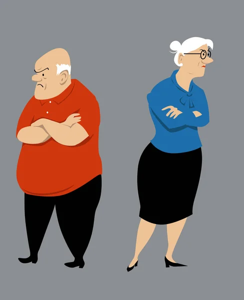 Couple Senior Combattant Illustration Vectorielle Eps — Image vectorielle