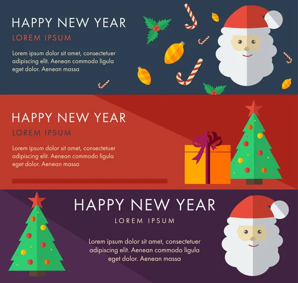 Set of Christmas banners. — Stock Vector