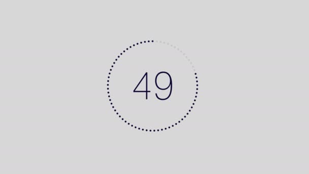 Moderne minimalistische countdown animatie van één minuut — Stockvideo