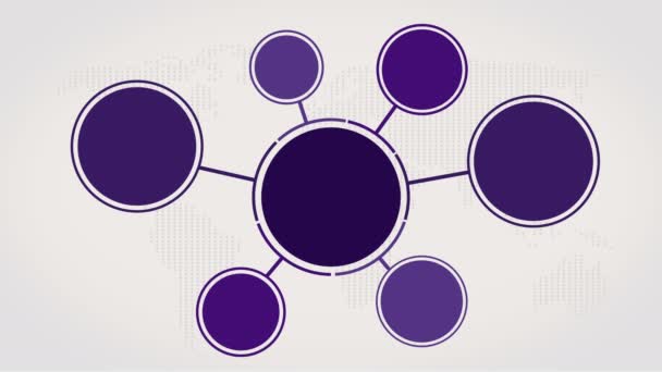 Plantilla de diagrama de seguimiento de círculo — Vídeo de stock