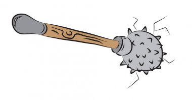 Mace, blund silah Ahşap Saplı çivili