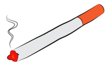 Sigara yanan yapım dumanı