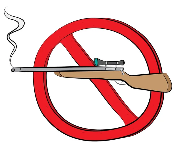 Tüfeği silah işareti izin verilmiyor — Stok Vektör