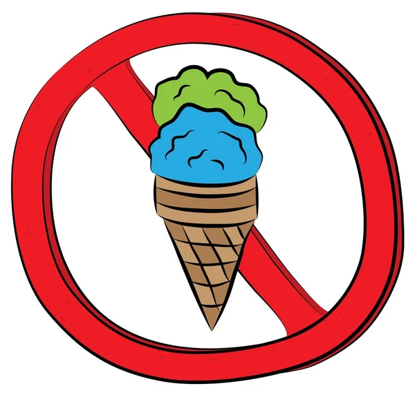 Helados no permitidos signo — Archivo Imágenes Vectoriales