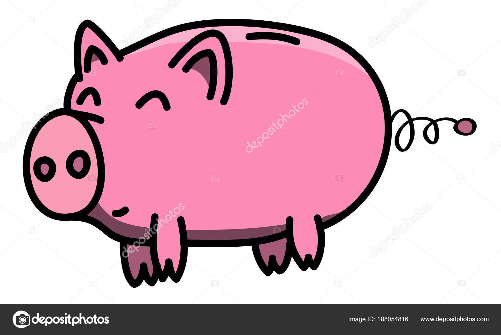 Clean And Shiny >> Hand Drawn Pink Clean Shiny And Happy Fat Piggybank Animal Outline Clean And Shiny >> Hand Drawn Pink Clean Shiny And Happy Fat Piggybank Animal Outline