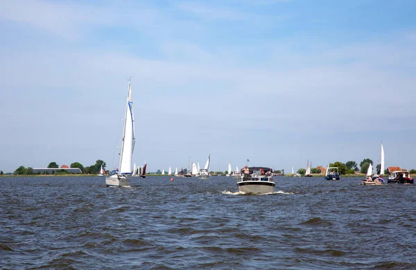 Heeg Friesland Netherlands June 2019 Ships Heeger Lake Heeg Friesland — Stock Photo, Image