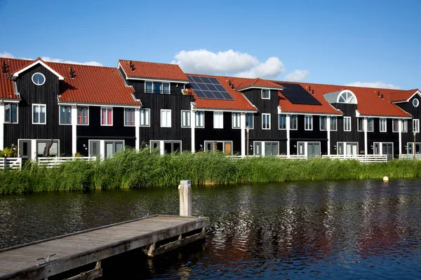 Groningen Juli 2019 Huizen Jachthaven Reitdiep Ciy Groningen Nederland — Stockfoto