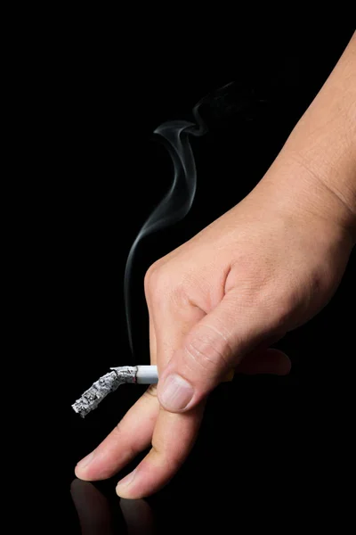 Fumar cigarrillo con mano —  Fotos de Stock
