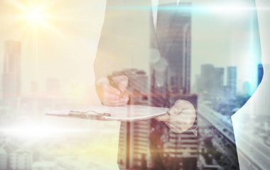 iş adamı tutun cliping yönetim kurulu